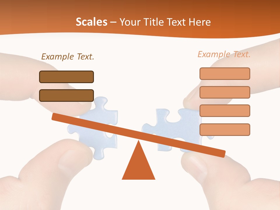 Hands And Puzzle, Isolated On White Background PowerPoint Template