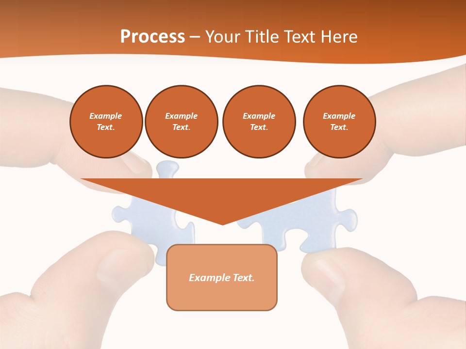 Hands And Puzzle, Isolated On White Background PowerPoint Template