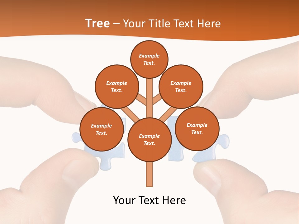 Hands And Puzzle, Isolated On White Background PowerPoint Template