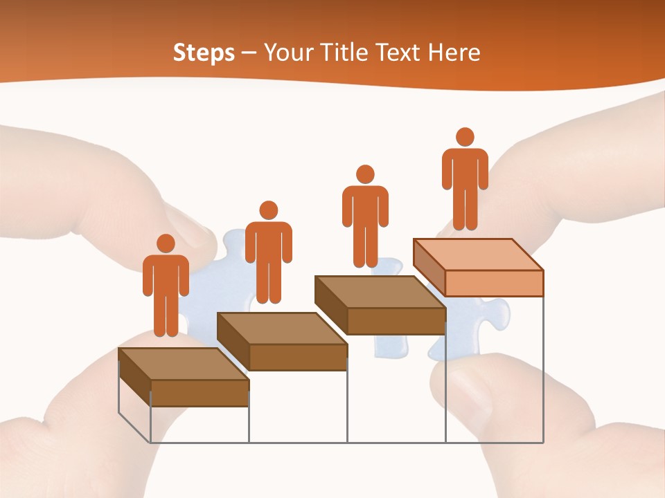 Hands And Puzzle, Isolated On White Background PowerPoint Template