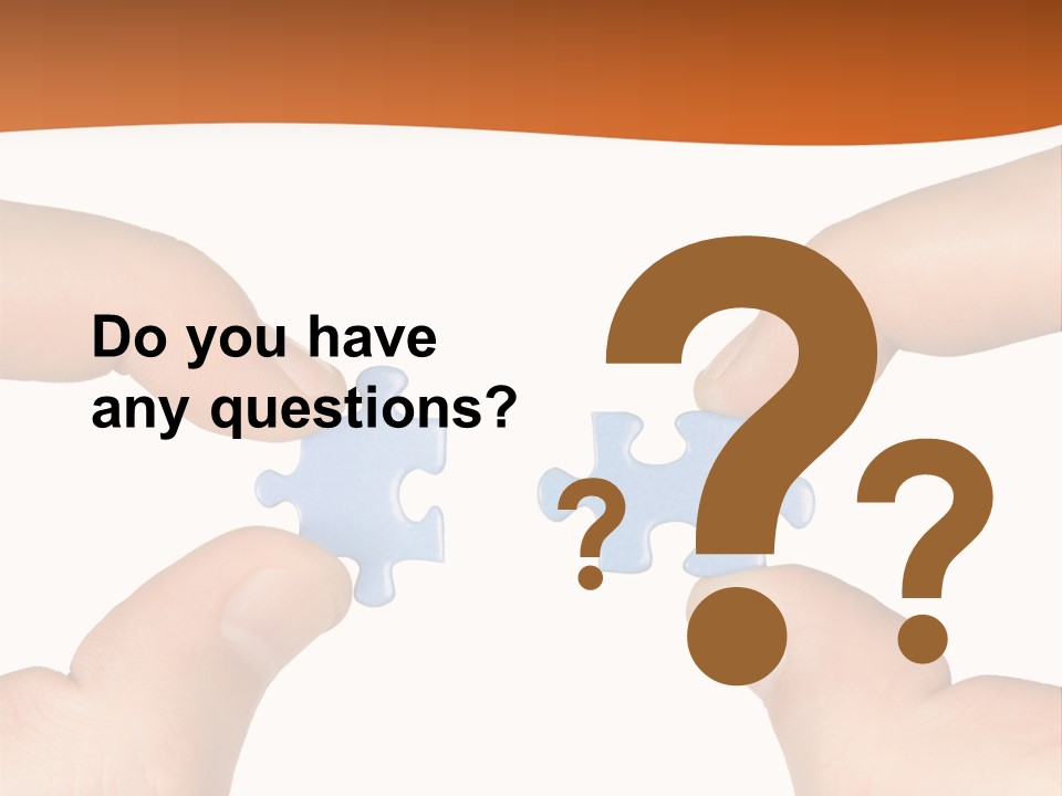 Hands And Puzzle, Isolated On White Background PowerPoint Template