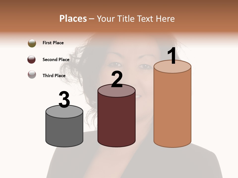 Portrait Of A Lovely Asian Business Woman PowerPoint Template