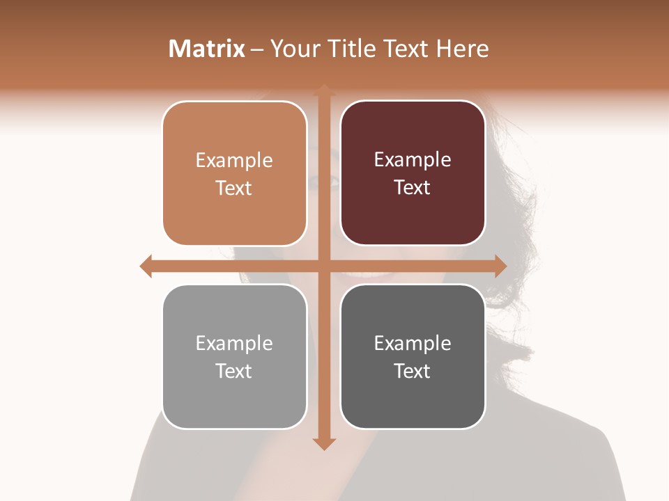 Portrait Of A Lovely Asian Business Woman PowerPoint Template