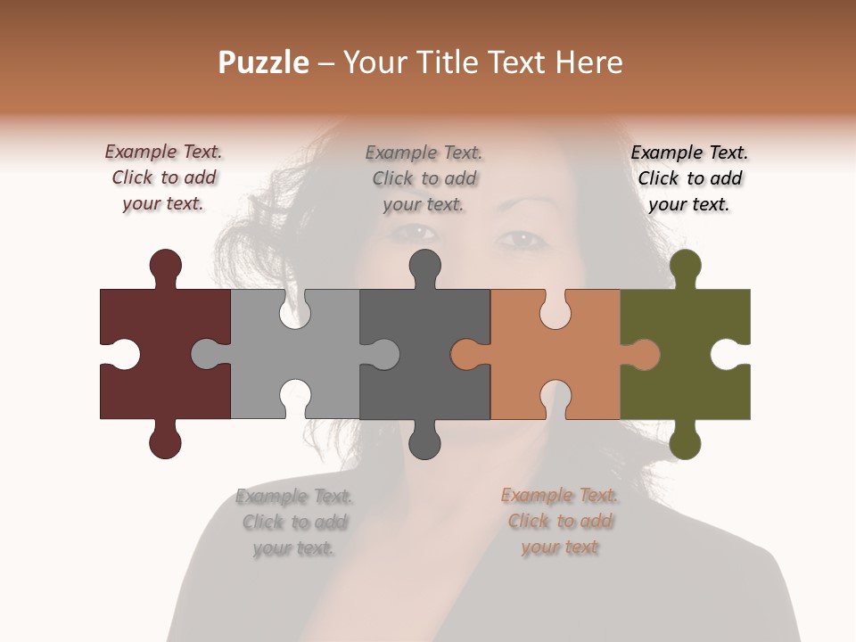 Portrait Of A Lovely Asian Business Woman PowerPoint Template