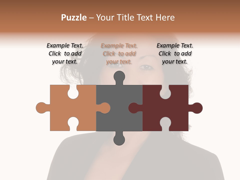 Portrait Of A Lovely Asian Business Woman PowerPoint Template