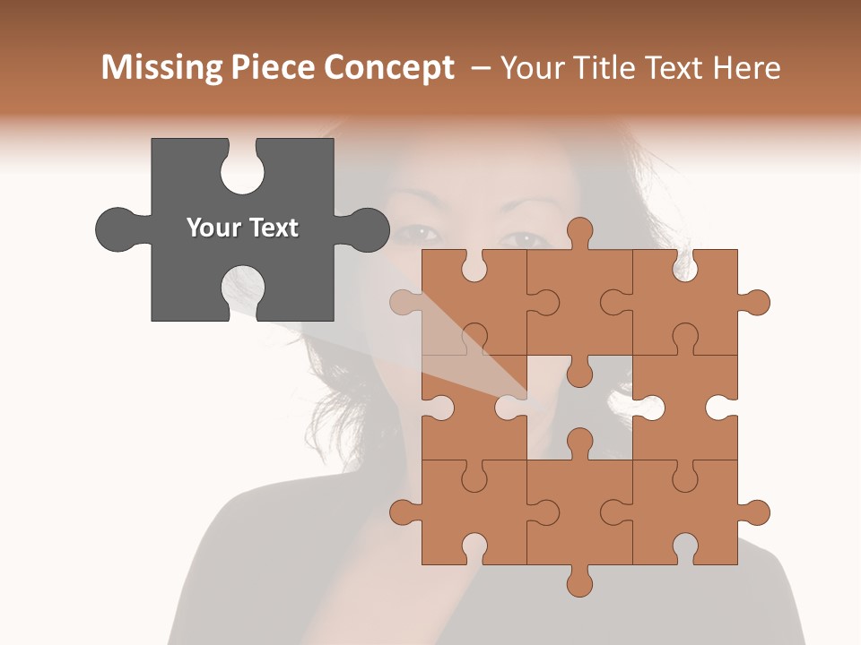 Portrait Of A Lovely Asian Business Woman PowerPoint Template