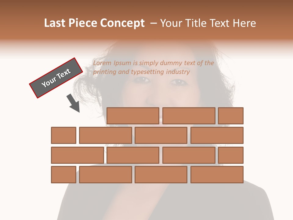 Portrait Of A Lovely Asian Business Woman PowerPoint Template