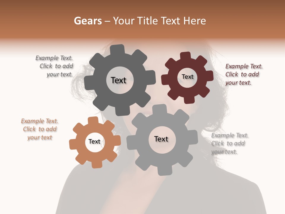 Portrait Of A Lovely Asian Business Woman PowerPoint Template