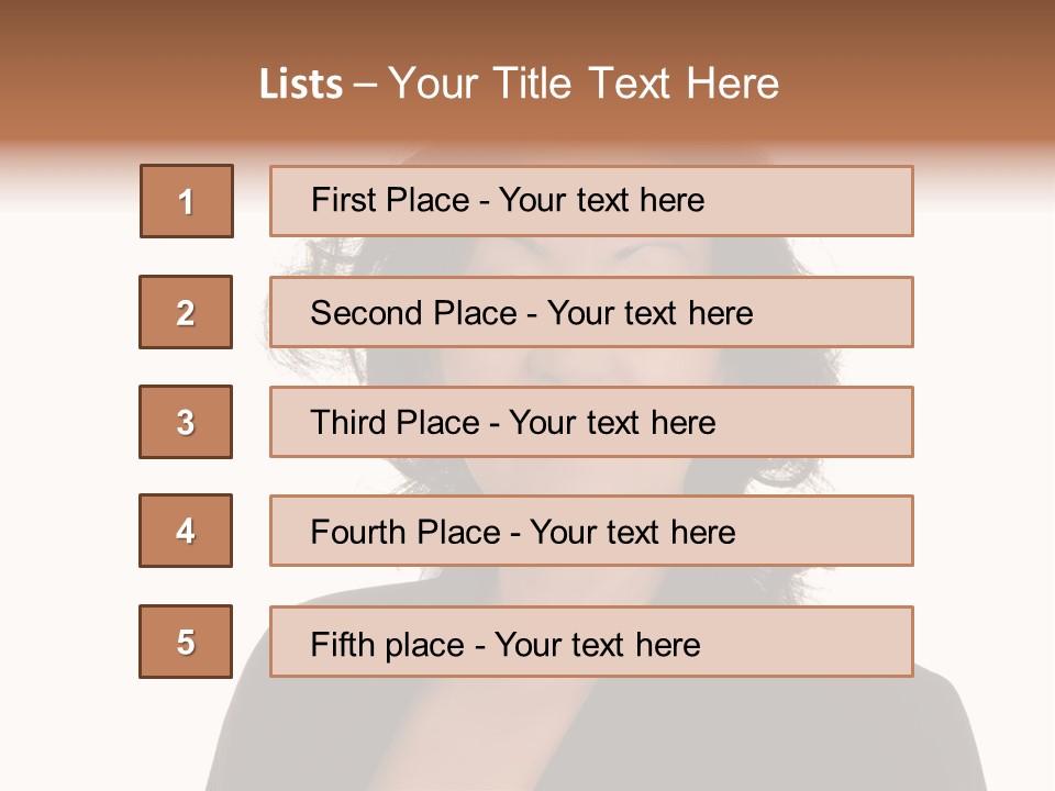 Portrait Of A Lovely Asian Business Woman PowerPoint Template