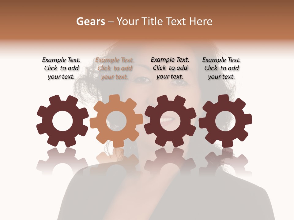 Portrait Of A Lovely Asian Business Woman PowerPoint Template