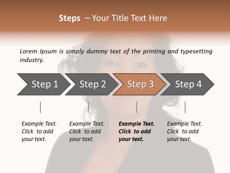 Portrait Of A Lovely Asian Business Woman PowerPoint Template