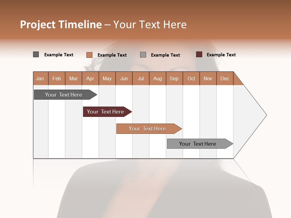 Portrait Of A Lovely Asian Business Woman PowerPoint Template