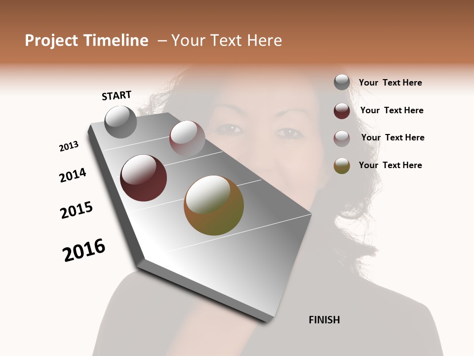 Portrait Of A Lovely Asian Business Woman PowerPoint Template