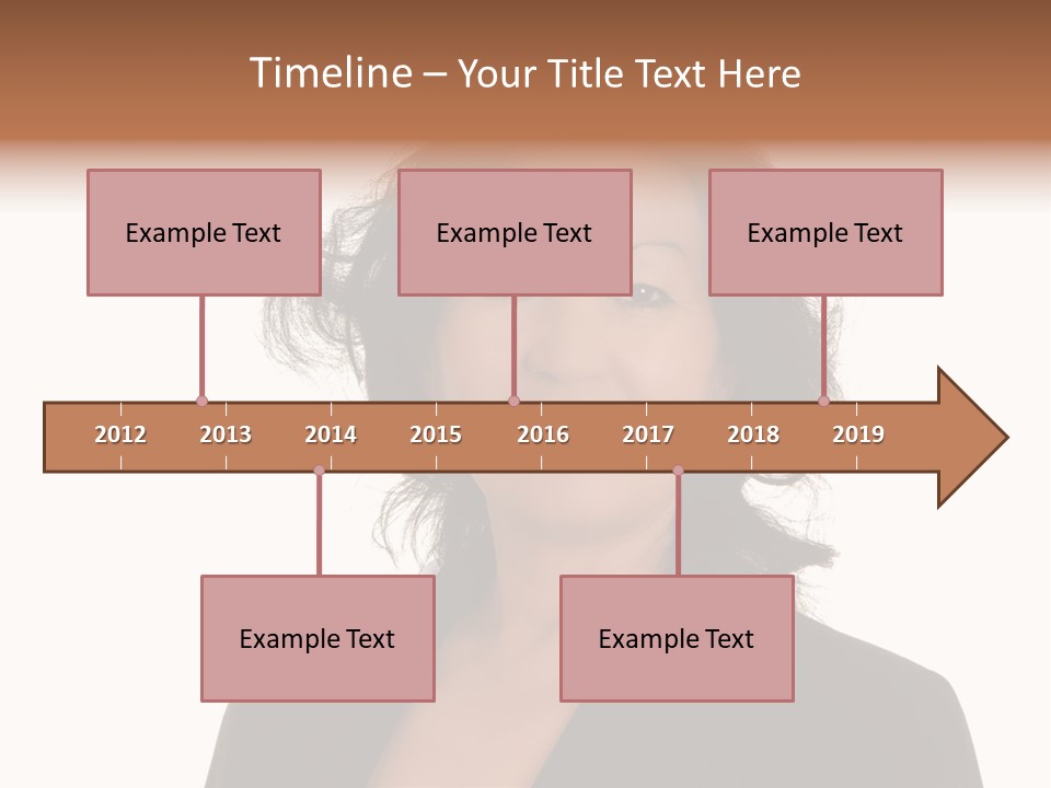 Portrait Of A Lovely Asian Business Woman PowerPoint Template