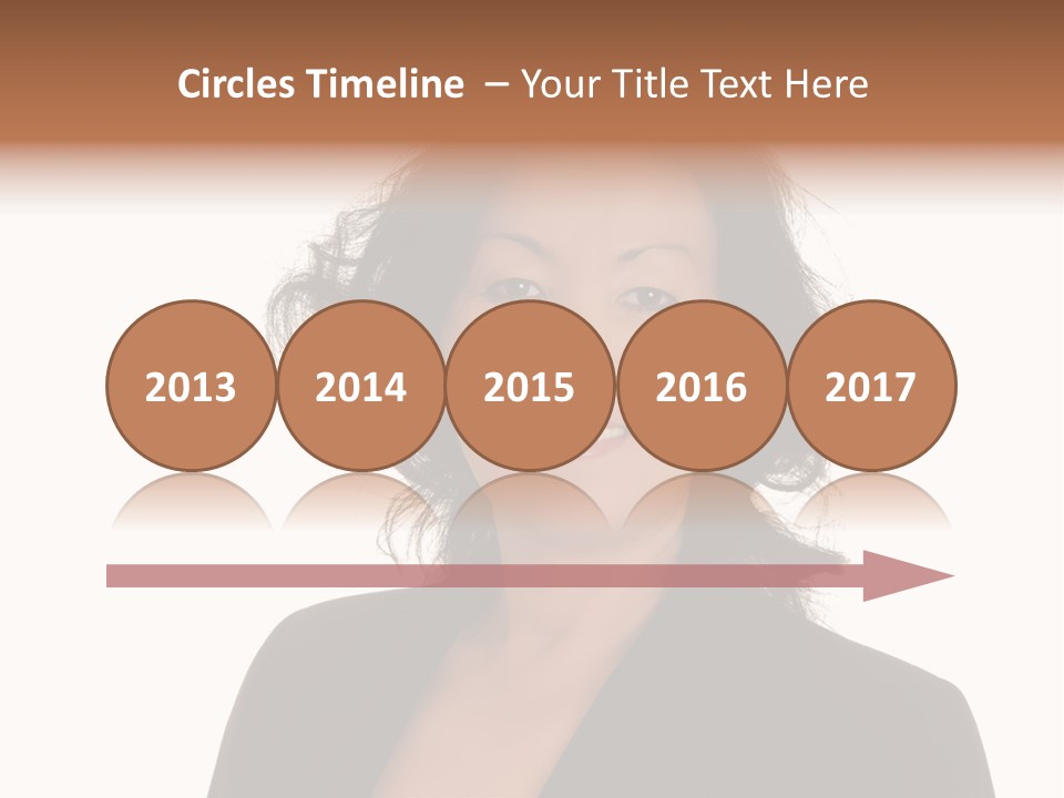 Portrait Of A Lovely Asian Business Woman PowerPoint Template