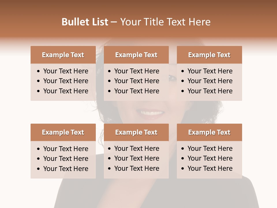 Portrait Of A Lovely Asian Business Woman PowerPoint Template