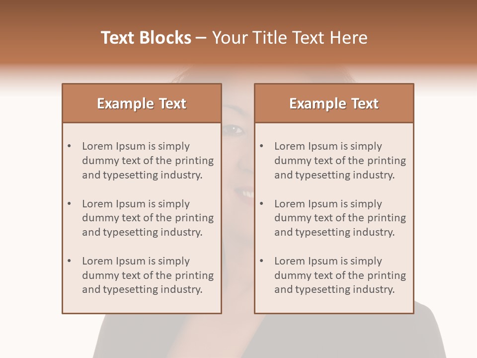 Portrait Of A Lovely Asian Business Woman PowerPoint Template