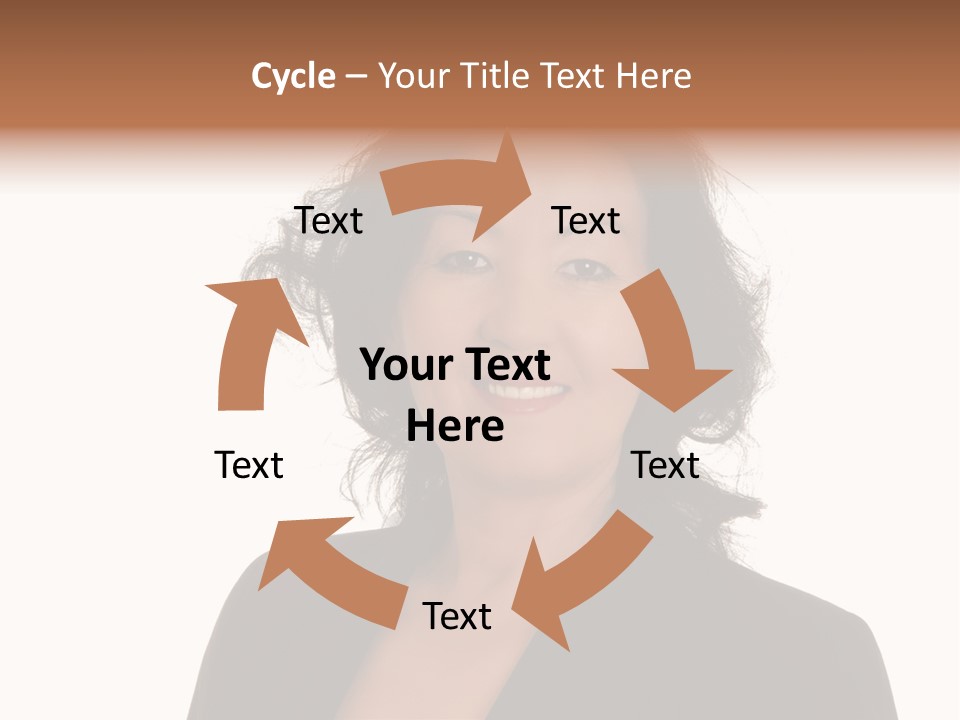 Portrait Of A Lovely Asian Business Woman PowerPoint Template