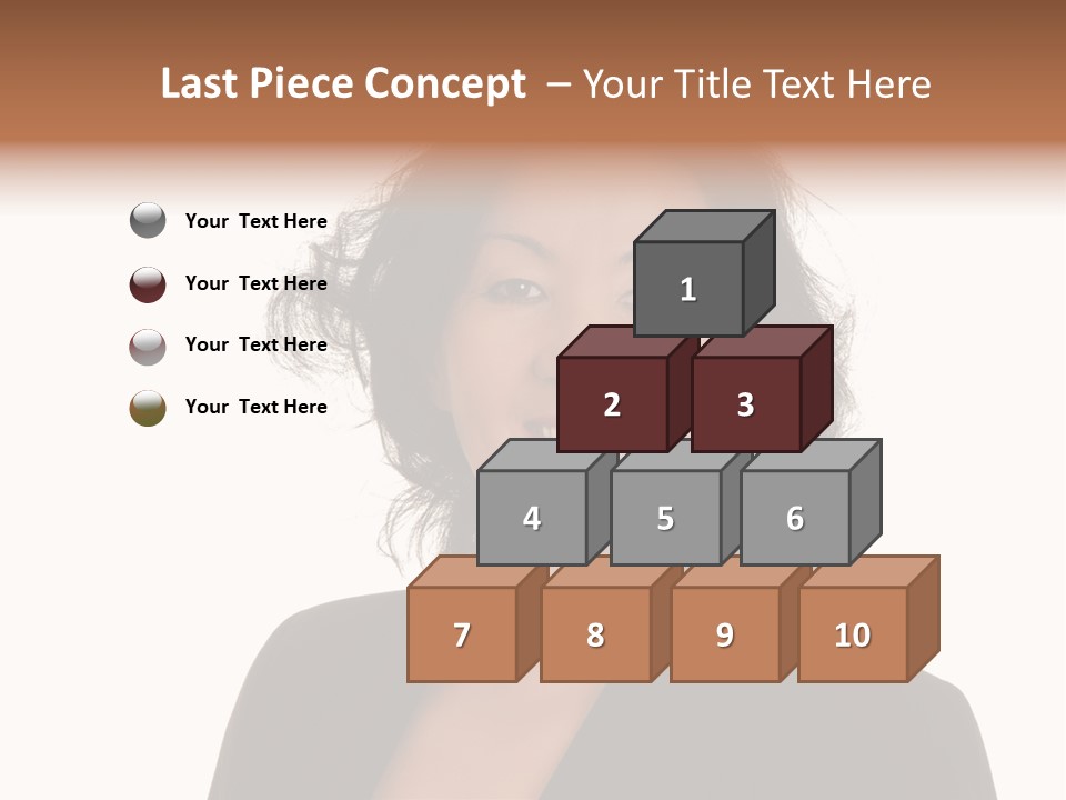 Portrait Of A Lovely Asian Business Woman PowerPoint Template