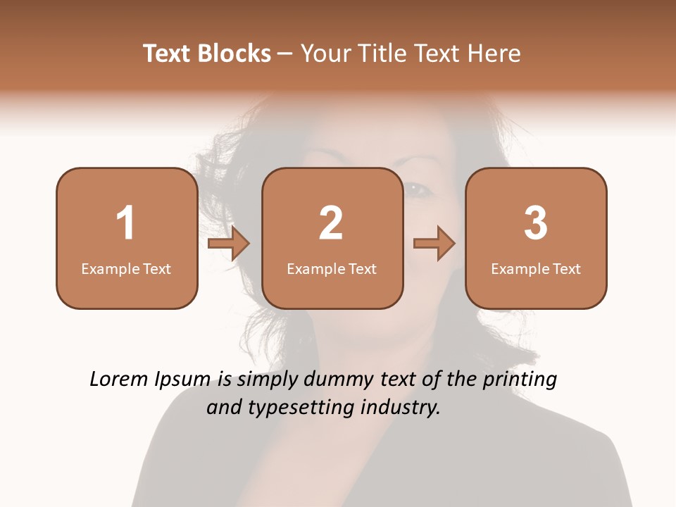 Portrait Of A Lovely Asian Business Woman PowerPoint Template