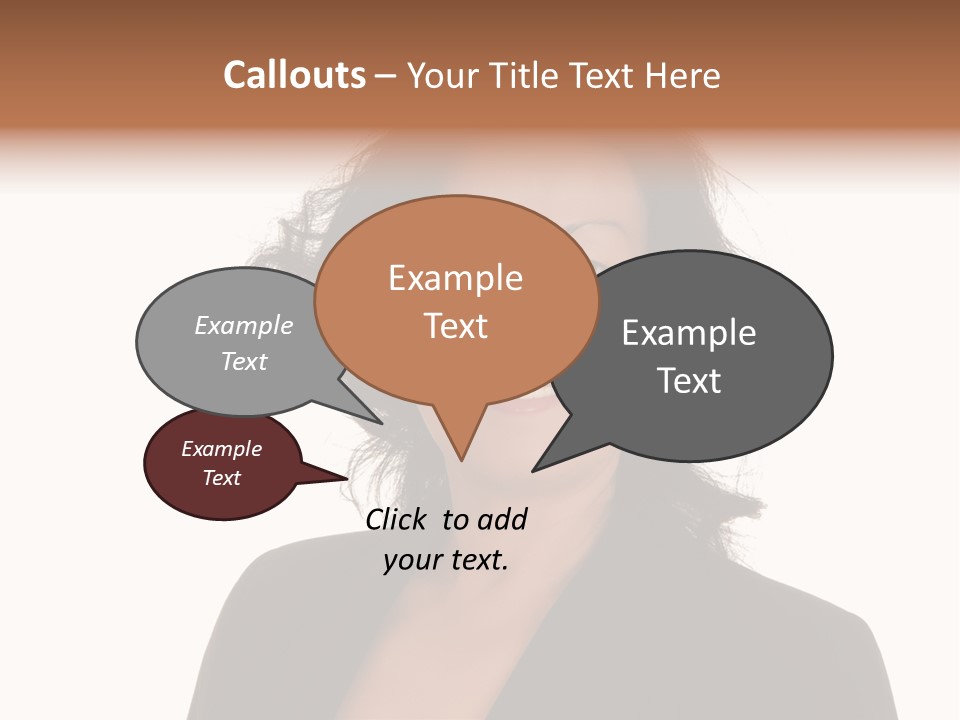 Portrait Of A Lovely Asian Business Woman PowerPoint Template