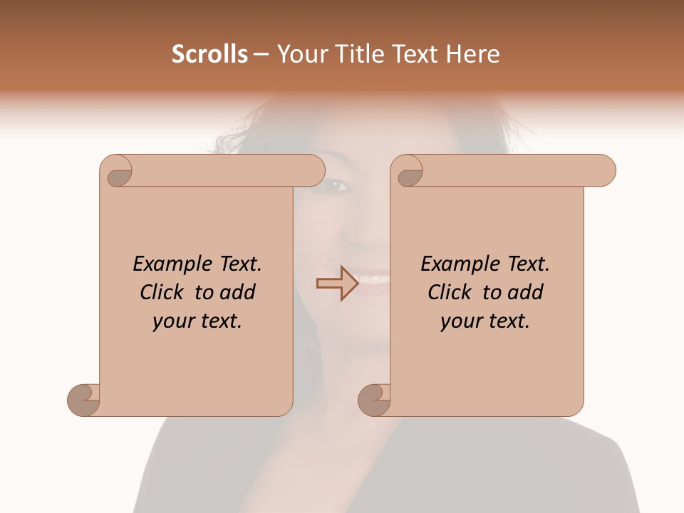 Portrait Of A Lovely Asian Business Woman PowerPoint Template