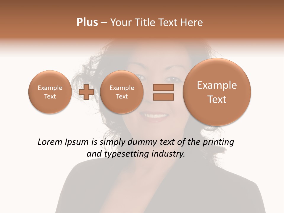 Portrait Of A Lovely Asian Business Woman PowerPoint Template