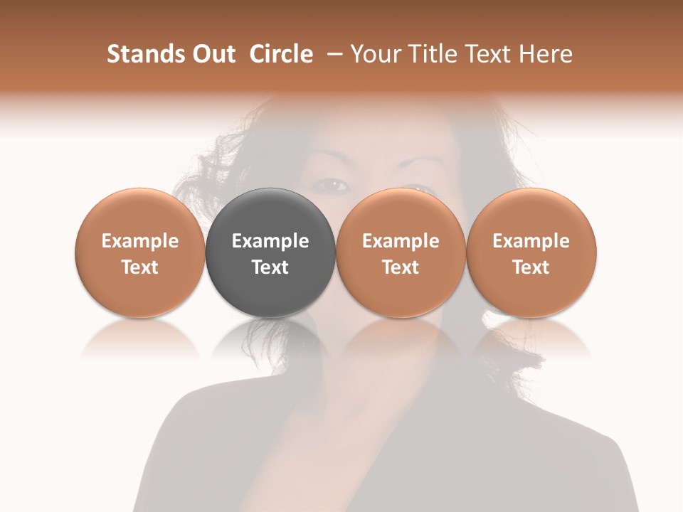 Portrait Of A Lovely Asian Business Woman PowerPoint Template