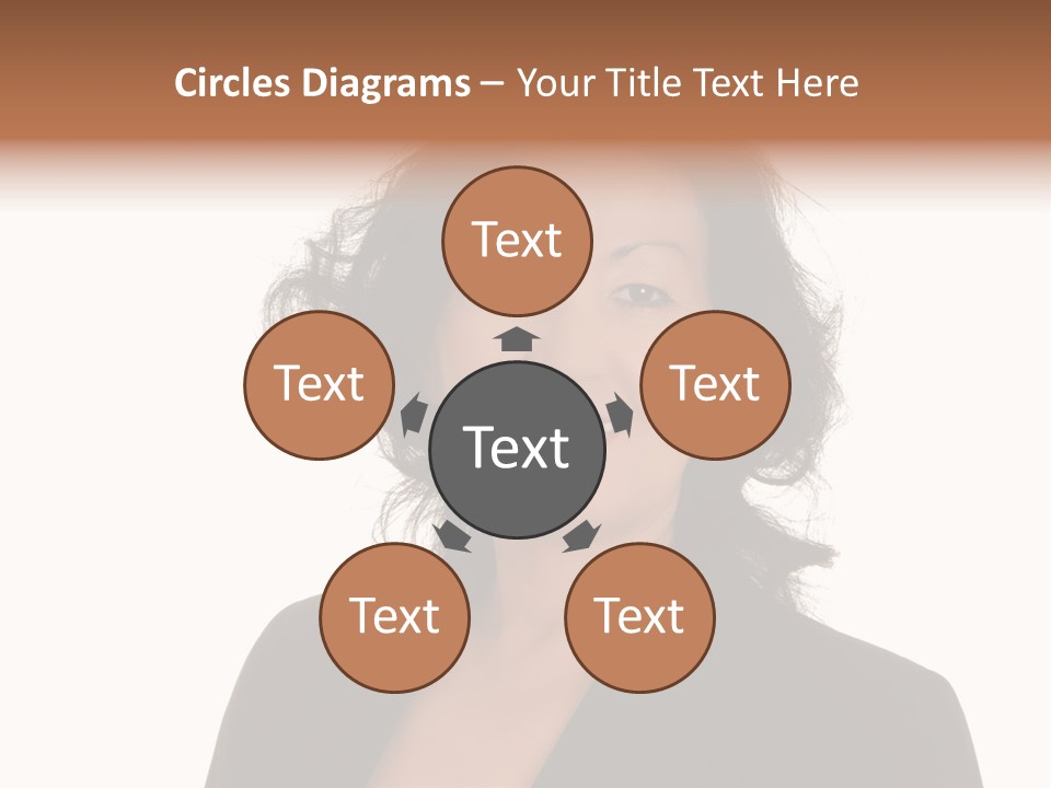 Portrait Of A Lovely Asian Business Woman PowerPoint Template