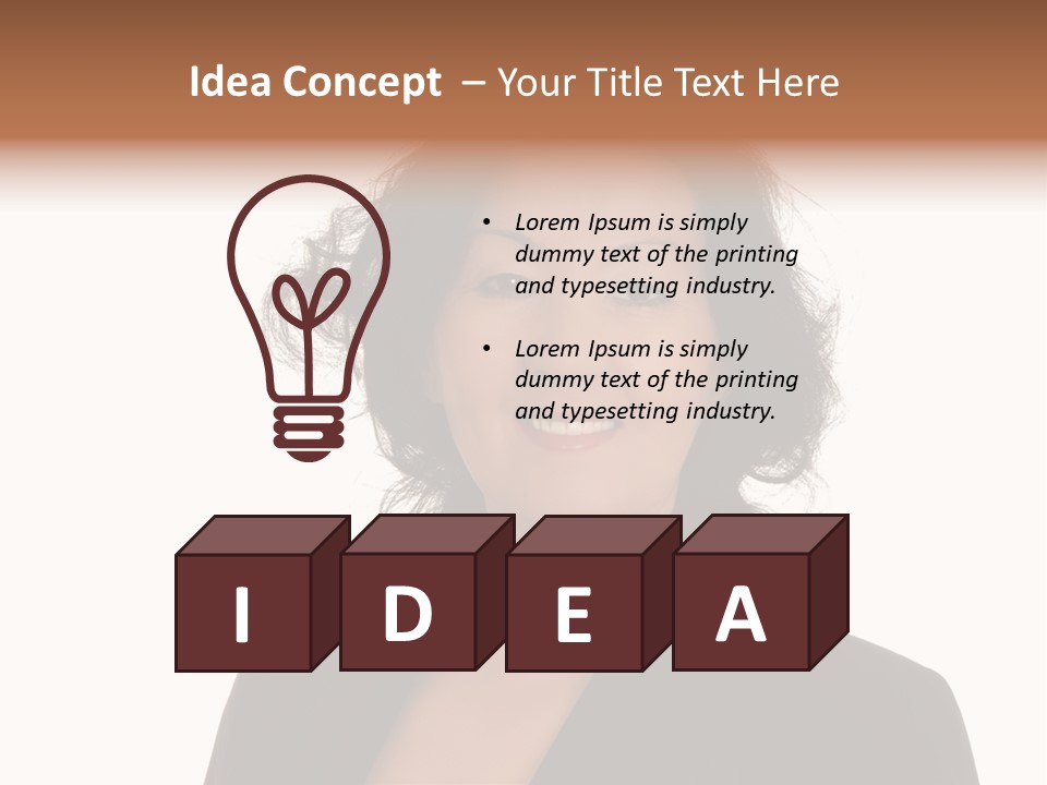 Portrait Of A Lovely Asian Business Woman PowerPoint Template