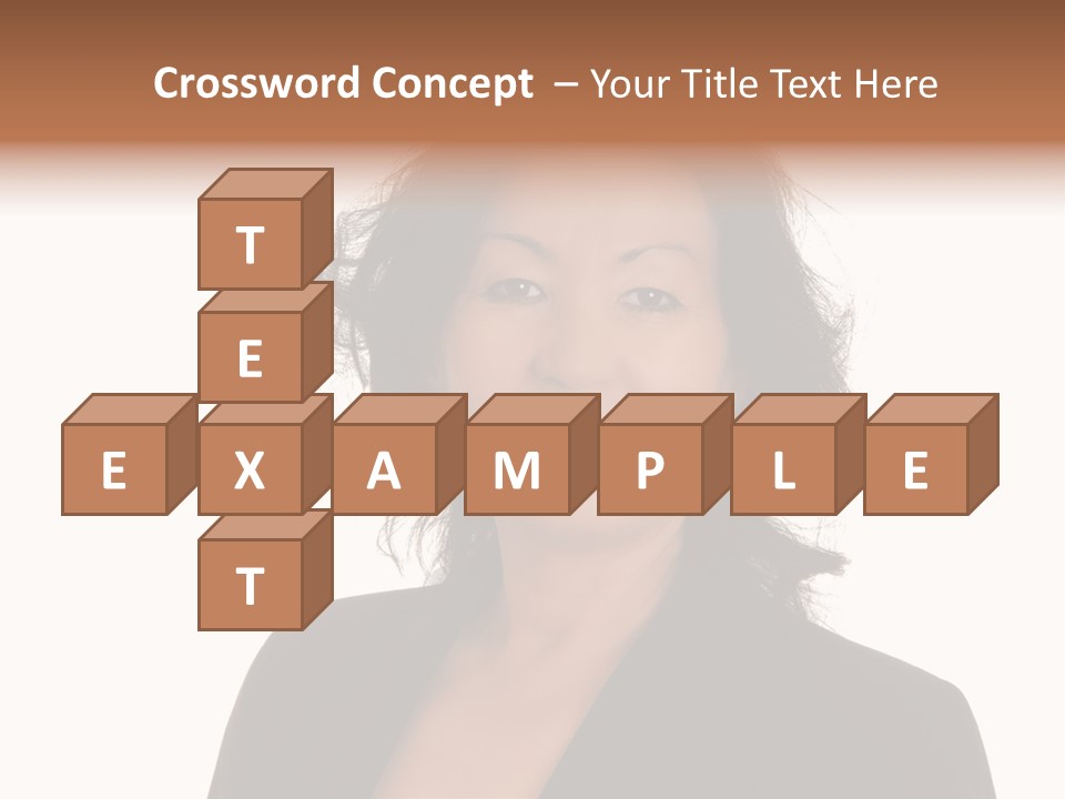 Portrait Of A Lovely Asian Business Woman PowerPoint Template