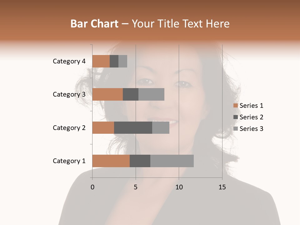 Portrait Of A Lovely Asian Business Woman PowerPoint Template