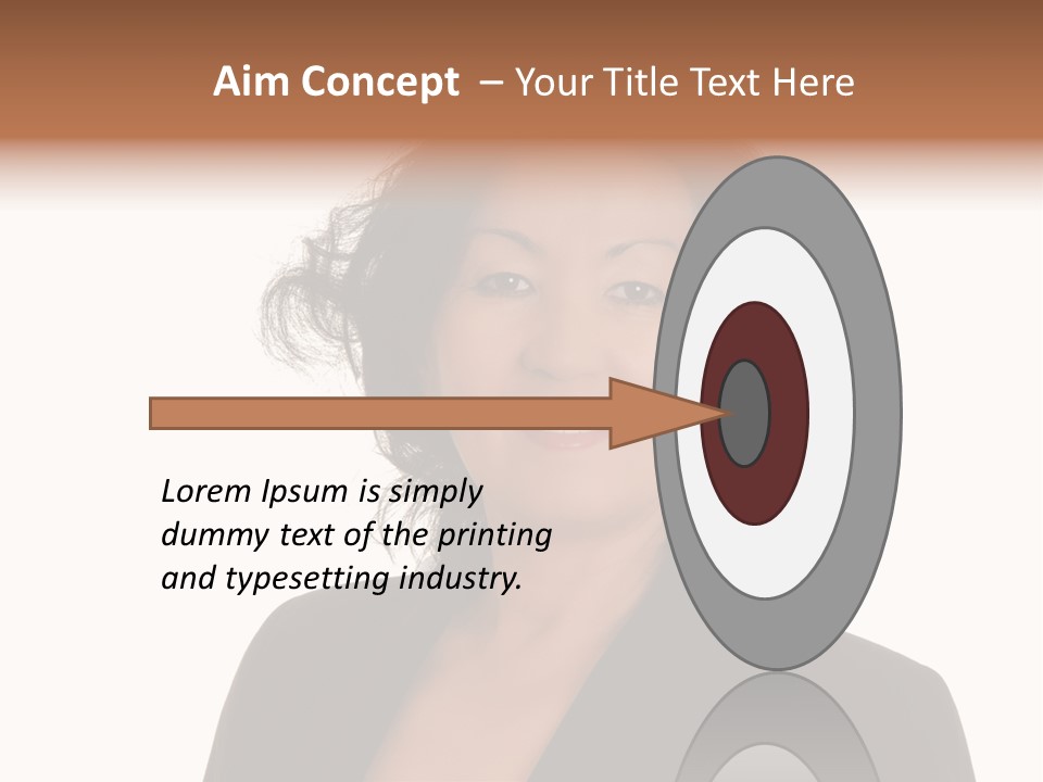 Portrait Of A Lovely Asian Business Woman PowerPoint Template