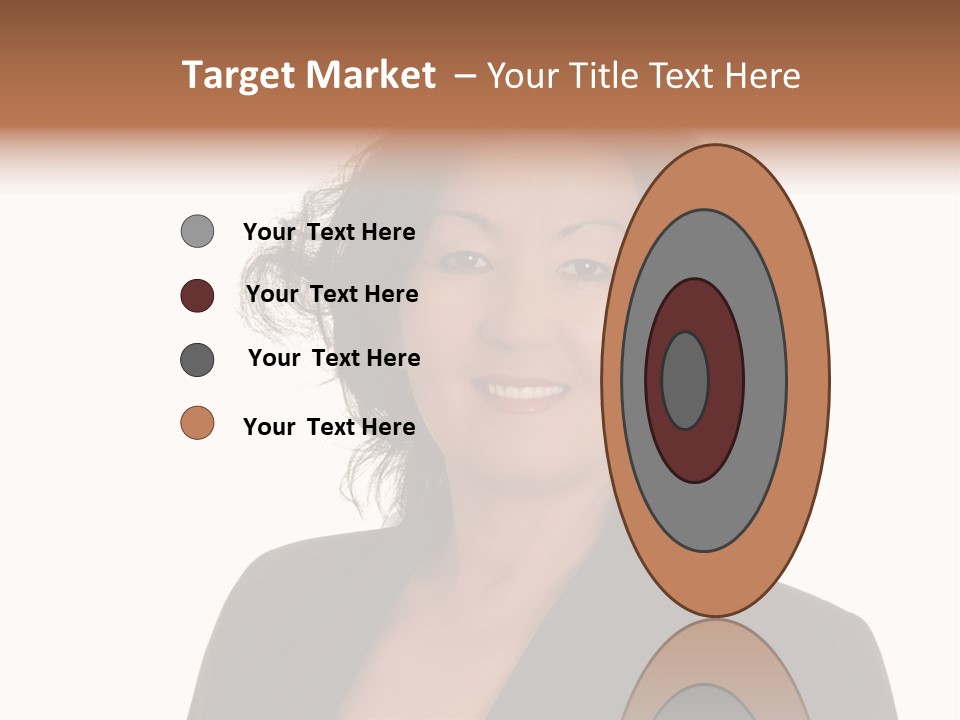 Portrait Of A Lovely Asian Business Woman PowerPoint Template