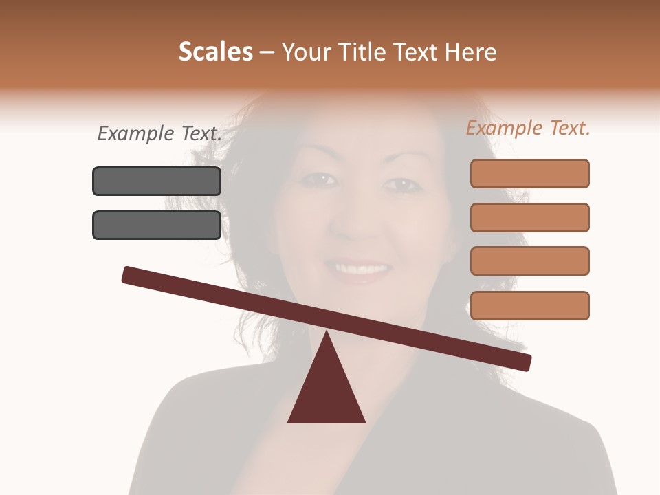 Portrait Of A Lovely Asian Business Woman PowerPoint Template