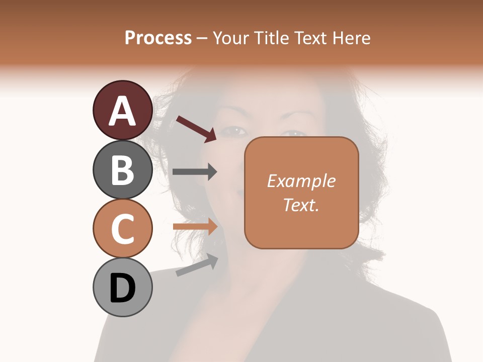 Portrait Of A Lovely Asian Business Woman PowerPoint Template