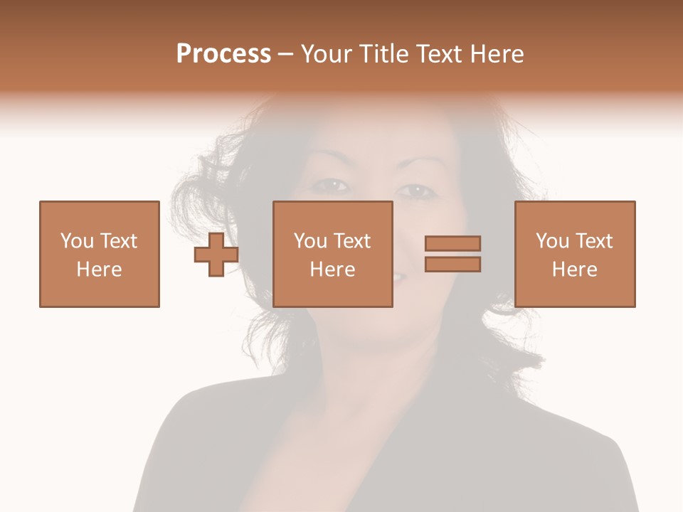 Portrait Of A Lovely Asian Business Woman PowerPoint Template