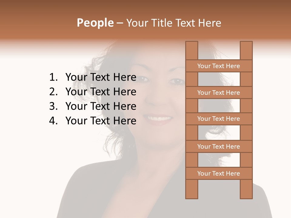 Portrait Of A Lovely Asian Business Woman PowerPoint Template