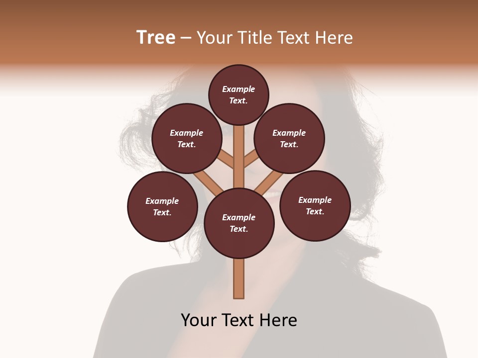 Portrait Of A Lovely Asian Business Woman PowerPoint Template