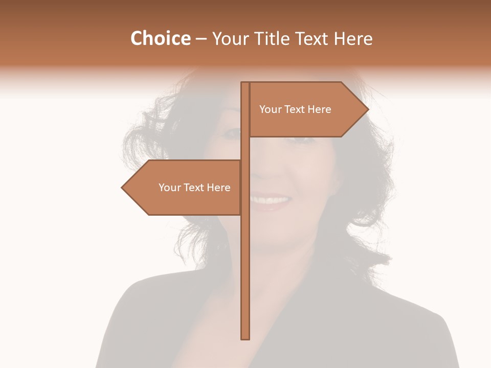 Portrait Of A Lovely Asian Business Woman PowerPoint Template