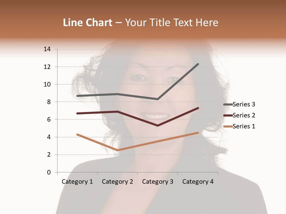 Portrait Of A Lovely Asian Business Woman PowerPoint Template