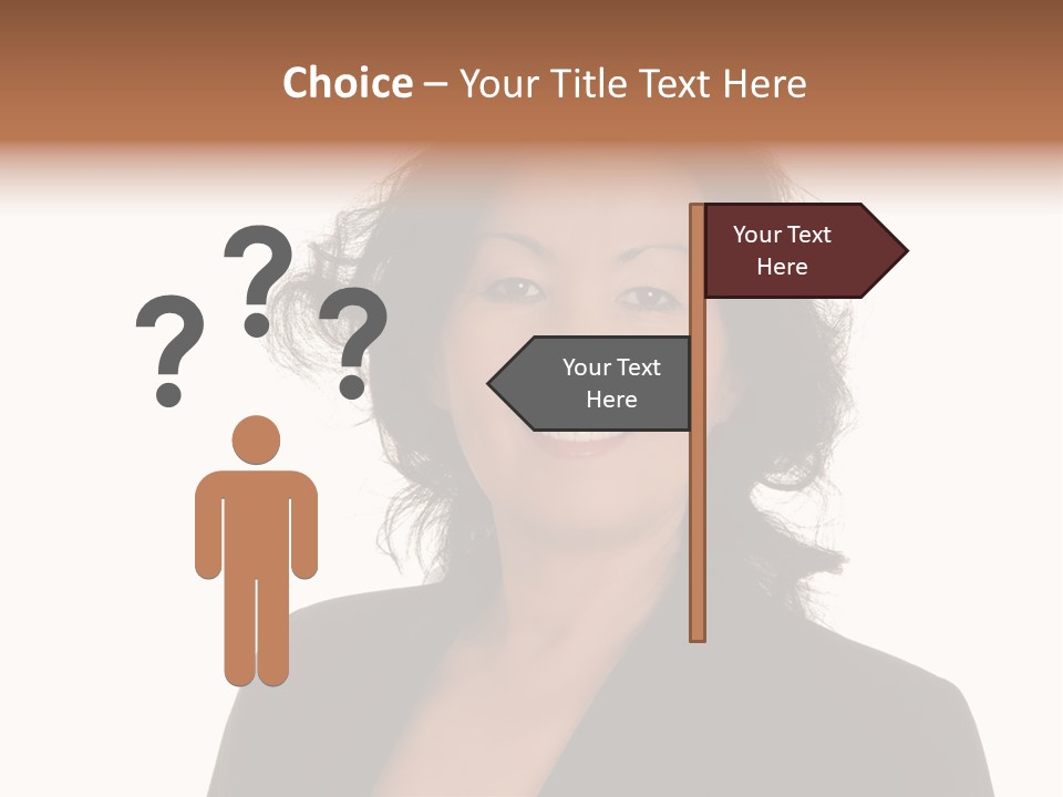 Portrait Of A Lovely Asian Business Woman PowerPoint Template