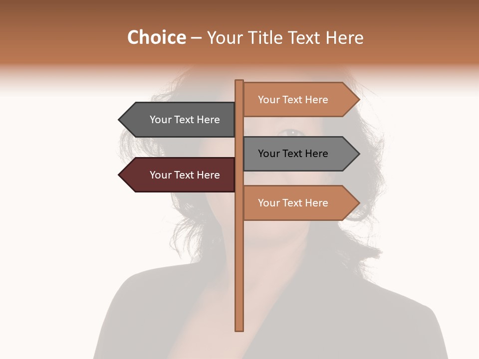 Portrait Of A Lovely Asian Business Woman PowerPoint Template