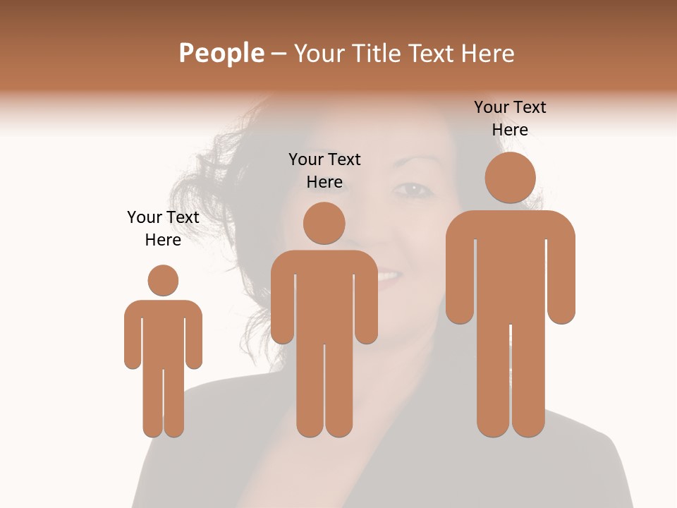 Portrait Of A Lovely Asian Business Woman PowerPoint Template