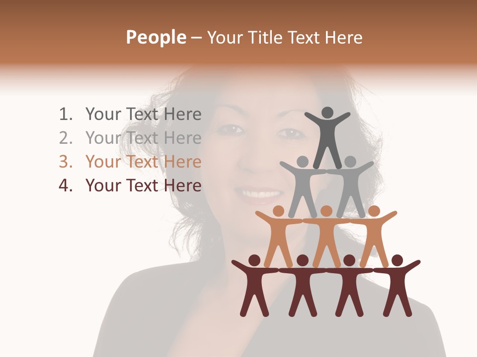 Portrait Of A Lovely Asian Business Woman PowerPoint Template