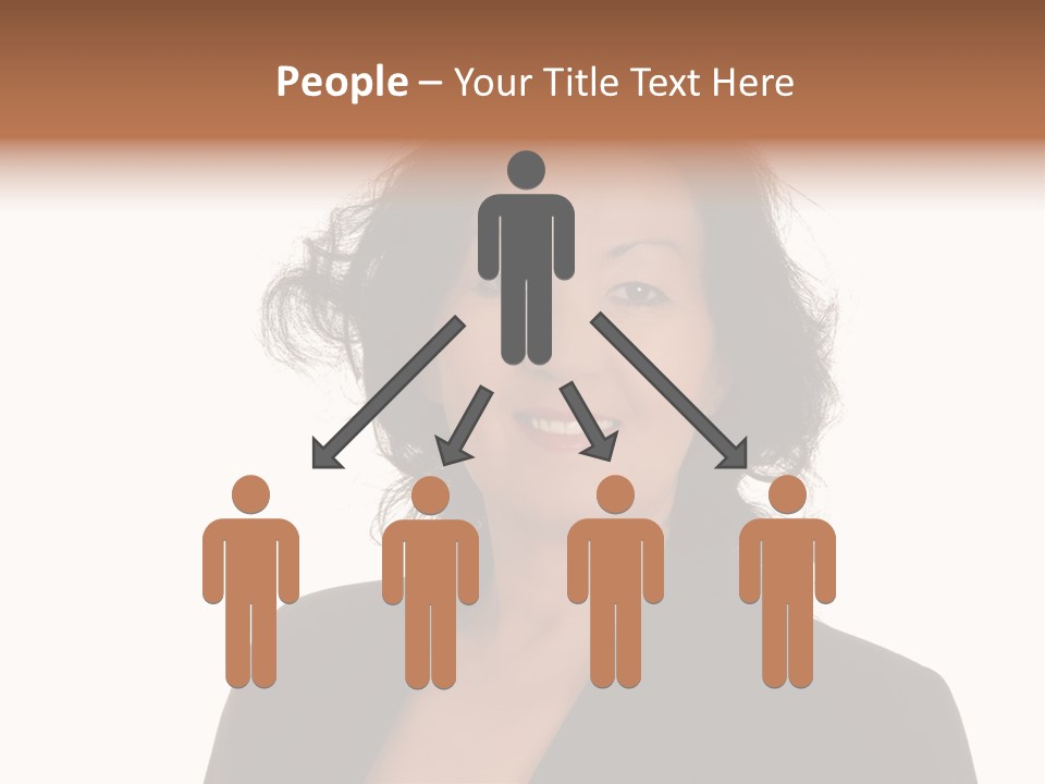 Portrait Of A Lovely Asian Business Woman PowerPoint Template