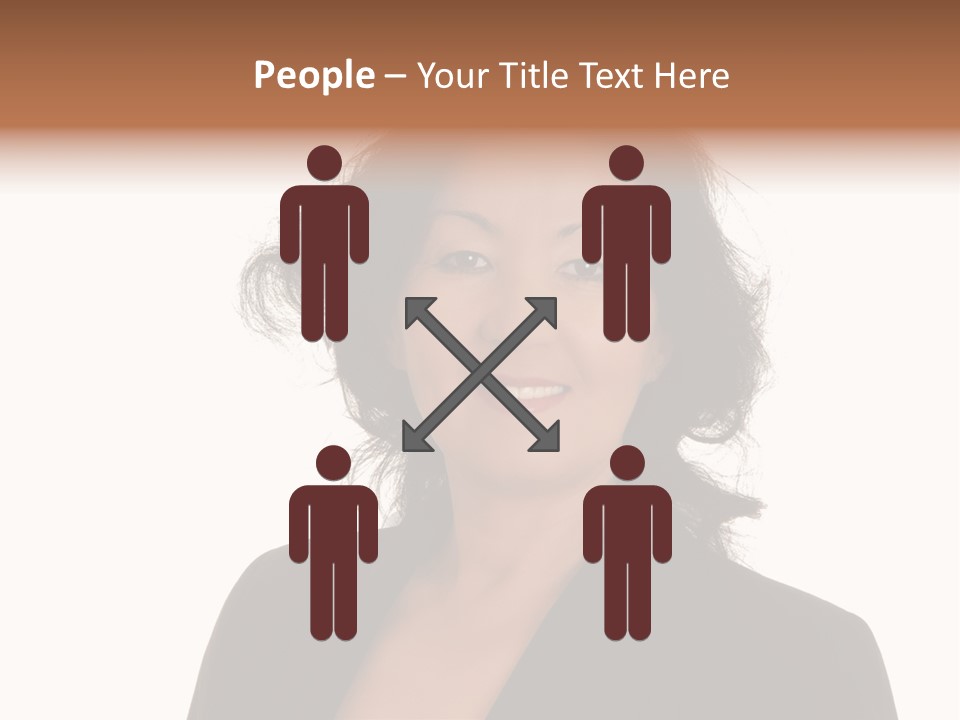 Portrait Of A Lovely Asian Business Woman PowerPoint Template