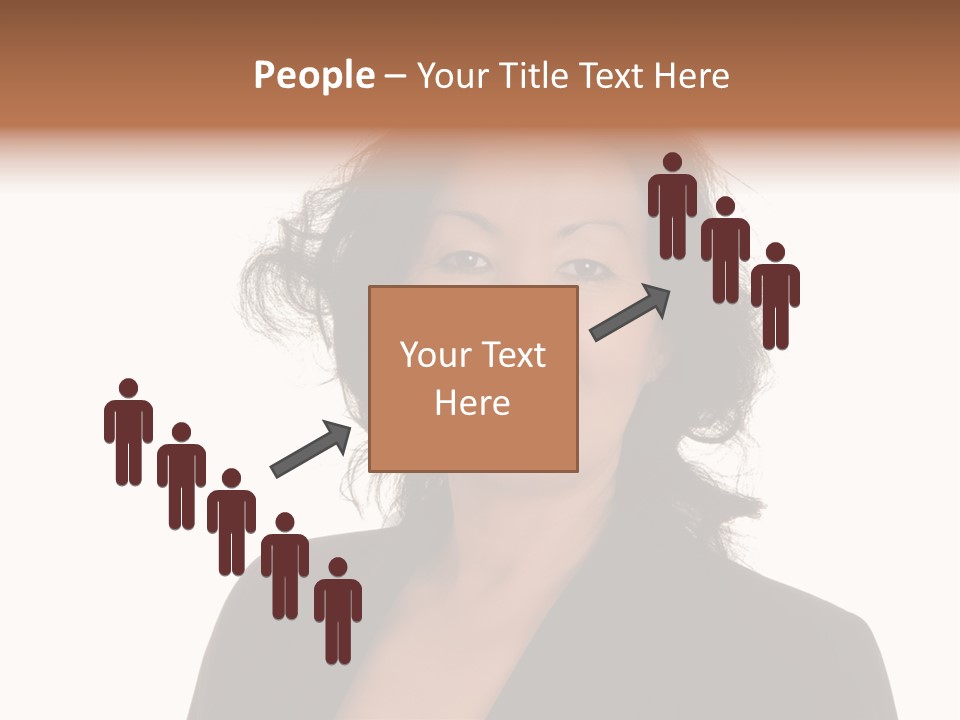 Portrait Of A Lovely Asian Business Woman PowerPoint Template