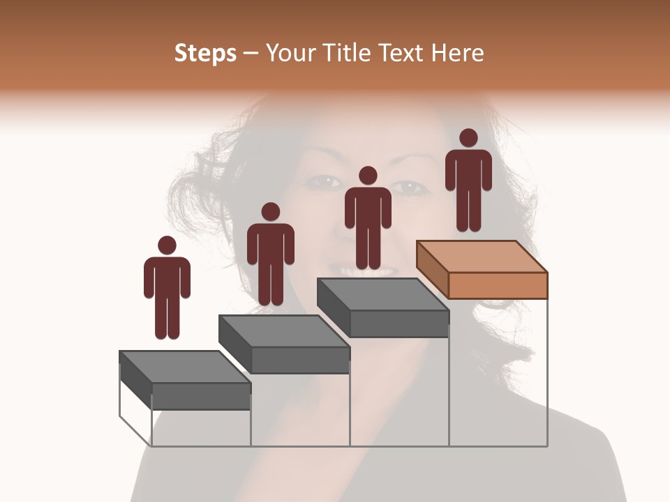 Portrait Of A Lovely Asian Business Woman PowerPoint Template