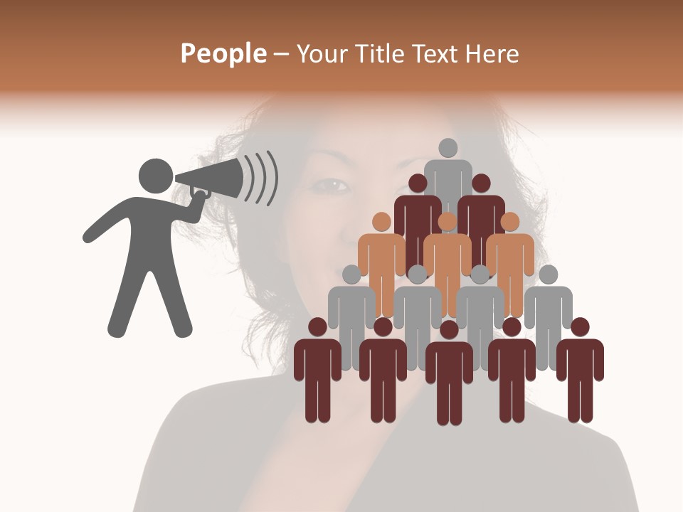 Portrait Of A Lovely Asian Business Woman PowerPoint Template